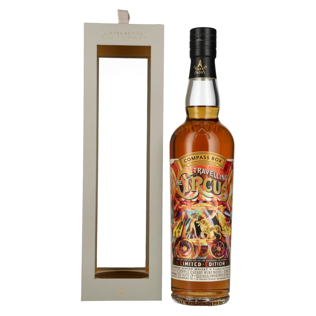 Compass Box TRAVELLING CIRCUS Blended Malt Limited Edition 49% vol. 0,7l en boîte cadeau