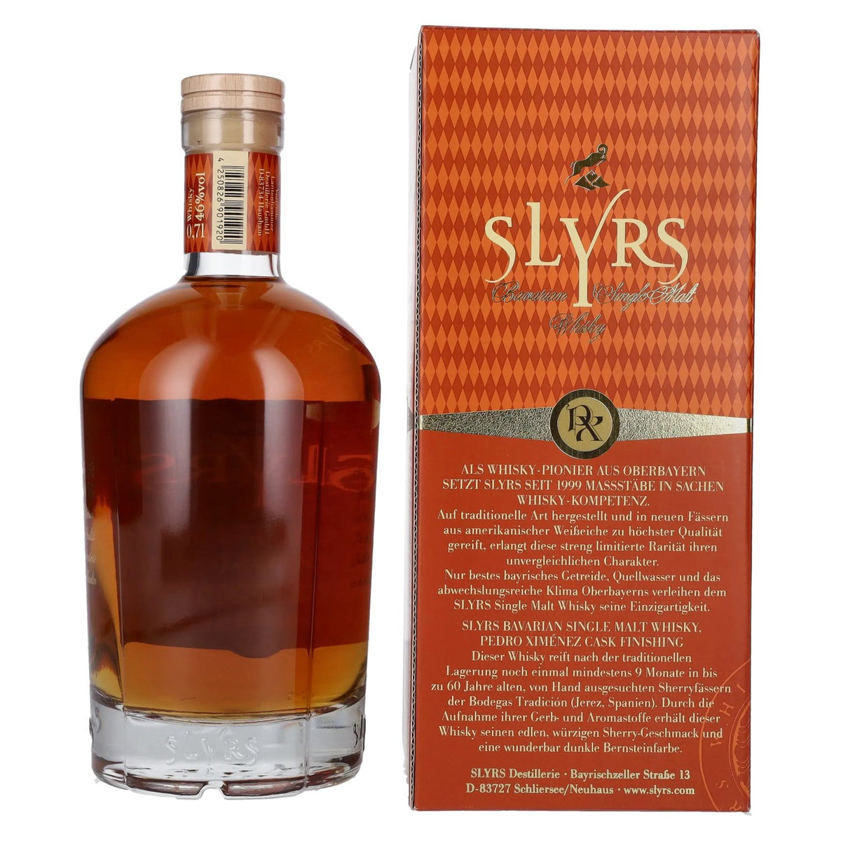 Slyrs Single Malt Whisky Pedro Ximénez Cask Finish 46% vol. 0,7 l in geschenkverpakking
