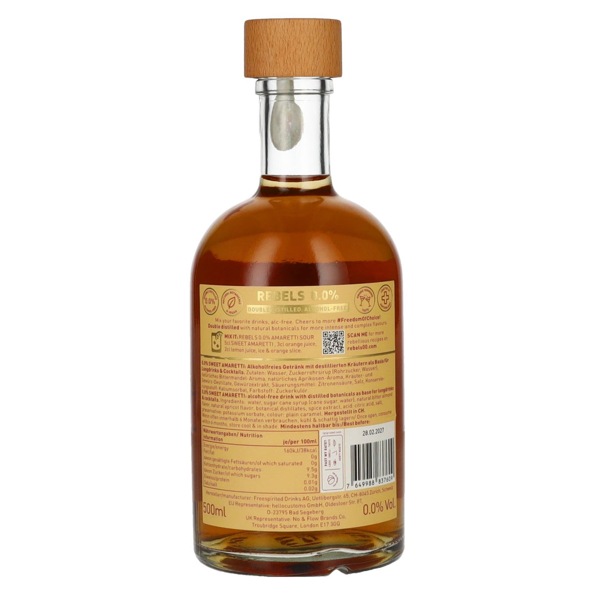 Rebels 0,0 % Cheers Revolution Sweet Amaretti sans alcool 0,5 l