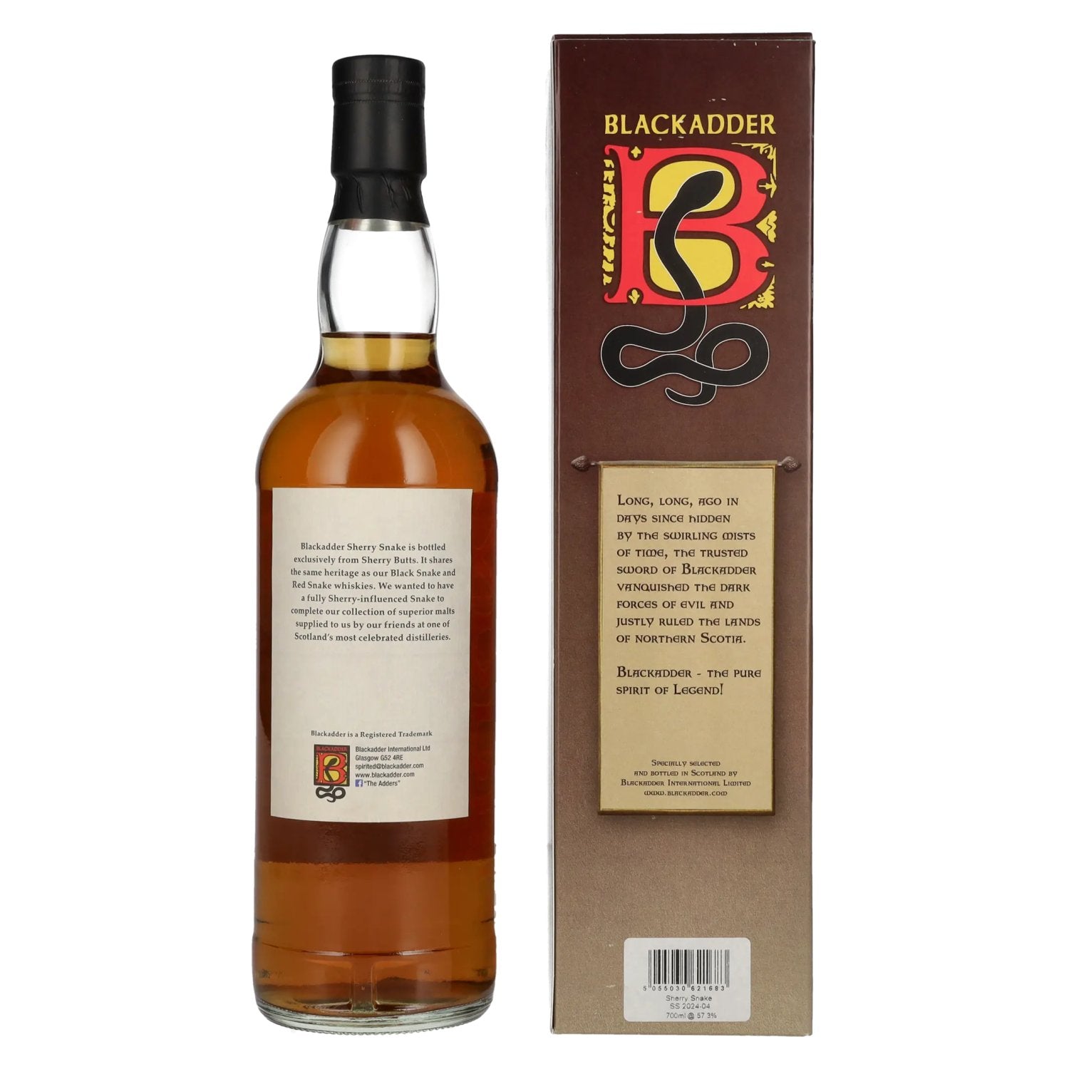 Blackadder SHERRY SNAKE Single Malt Scotch Whisky 57,3% Vol. 0,7l en coffret cadeau