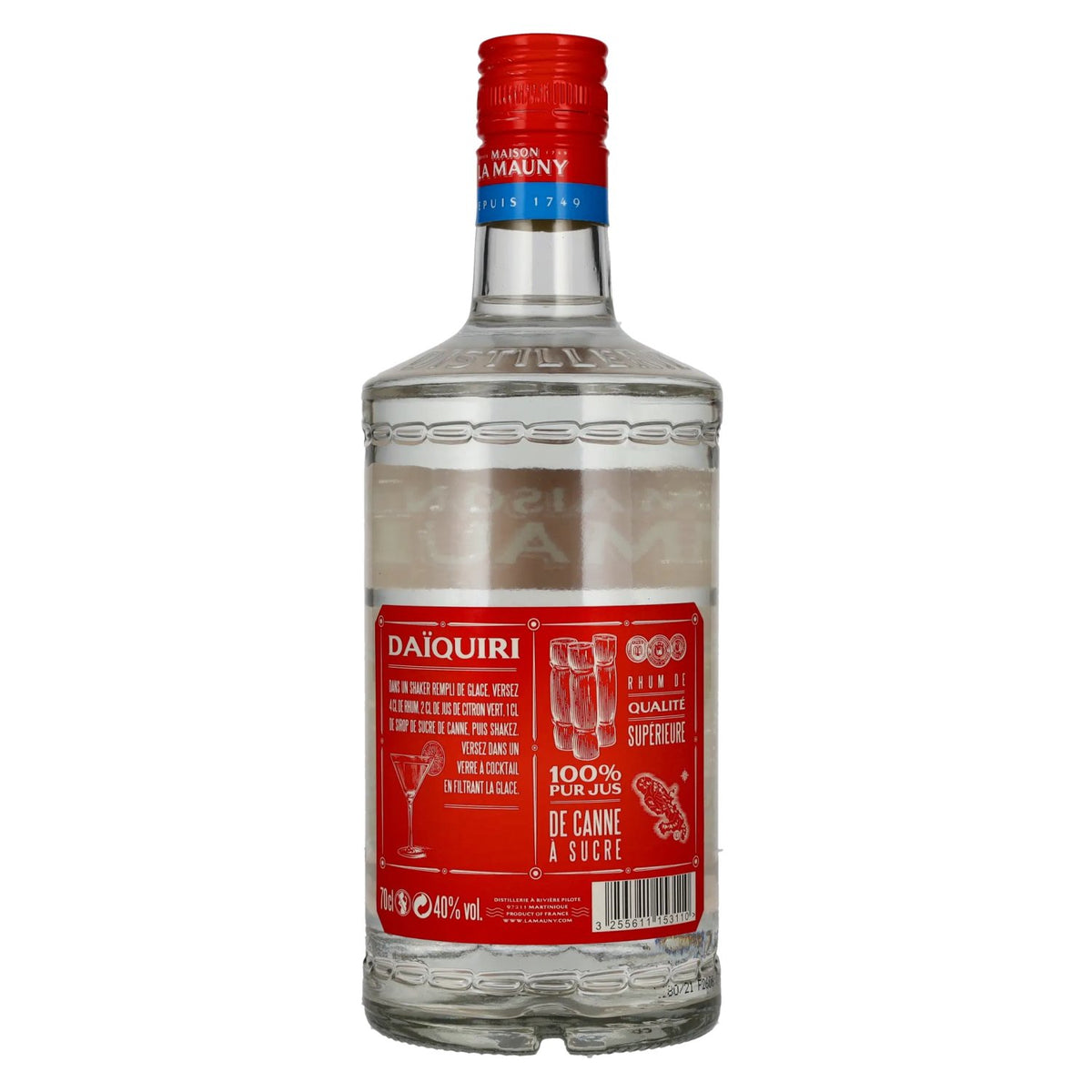 La Mauny Rhum White Agricole from Martinique, 40% vol., 0.7 litres