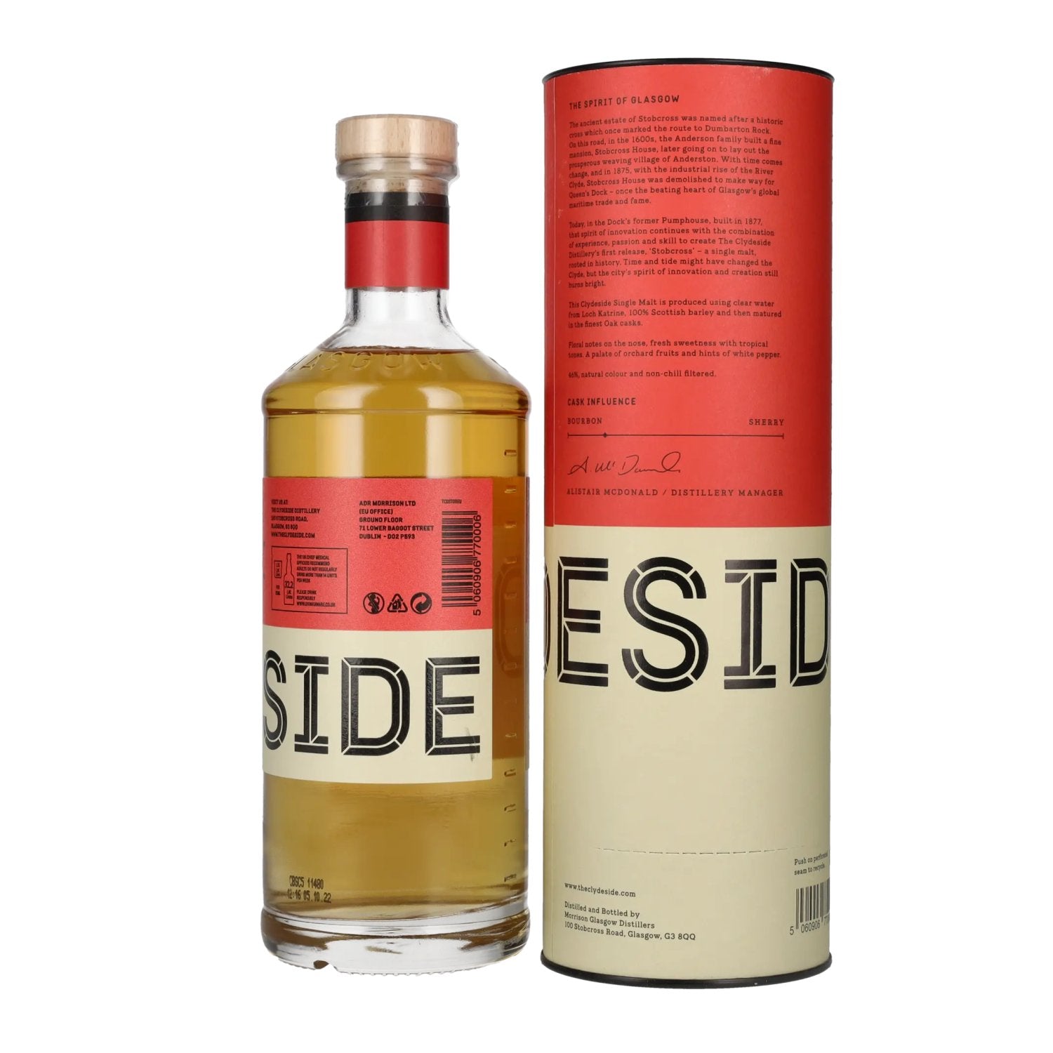 Clydeside STOBCROSS Lowland Single Malt 46% Vol. 0,7l in gift box