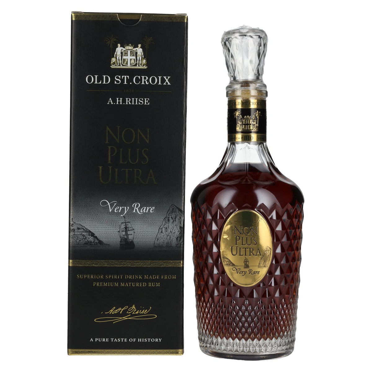 Old St. Croix A.H. Riise NON PLUS ULTRA Very Rare Spirit Drink 42% ABV 0.7l in a gift box