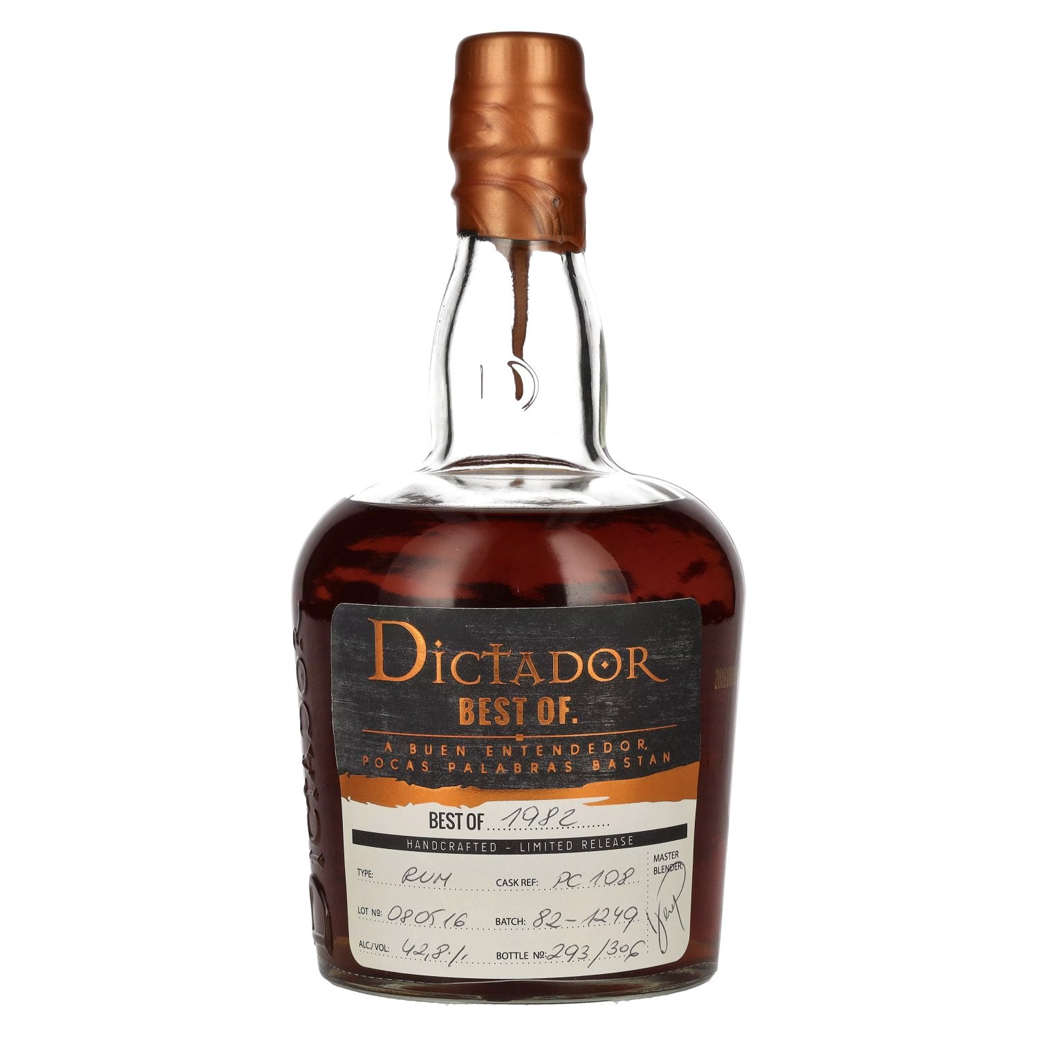 Dictador BEST OF 1982 Rhum colombien 080516/PC108 Limited Release 42,8% Vol. 0,7l