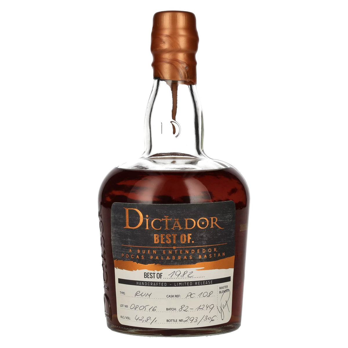 Dictador BEST OF 1982 Colombian Rum 080516/PC108 Limited Release 42.8% vol. 0.7l