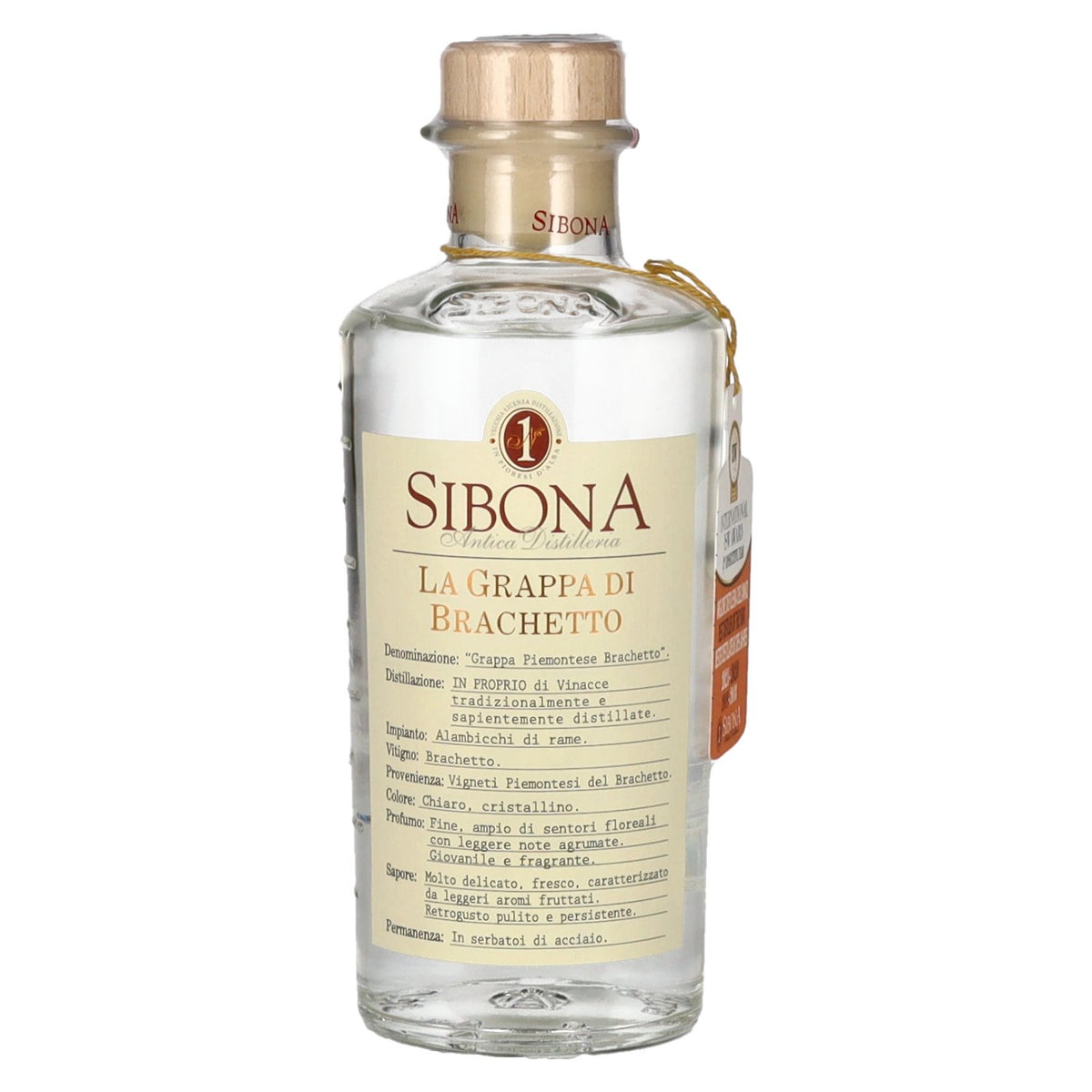 Sibona La Grappa di BRACHETTO 40% vol. 0.5 l