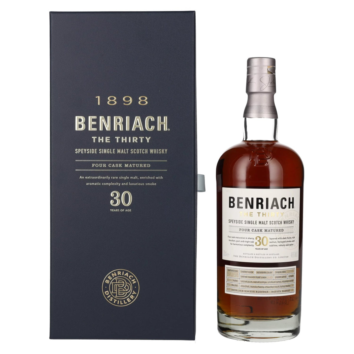Benriach THE THIRTY Single Malt Four Cask Gerijpt 46% Vol. 0,7l in geschenkverpakking