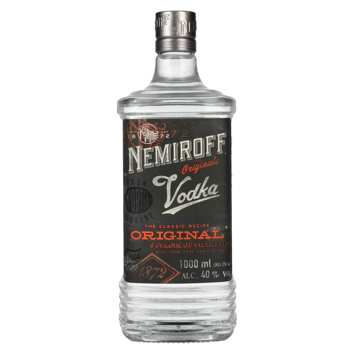 Nemiroff ORIGINAL Vodka 40% ABV 1 litre