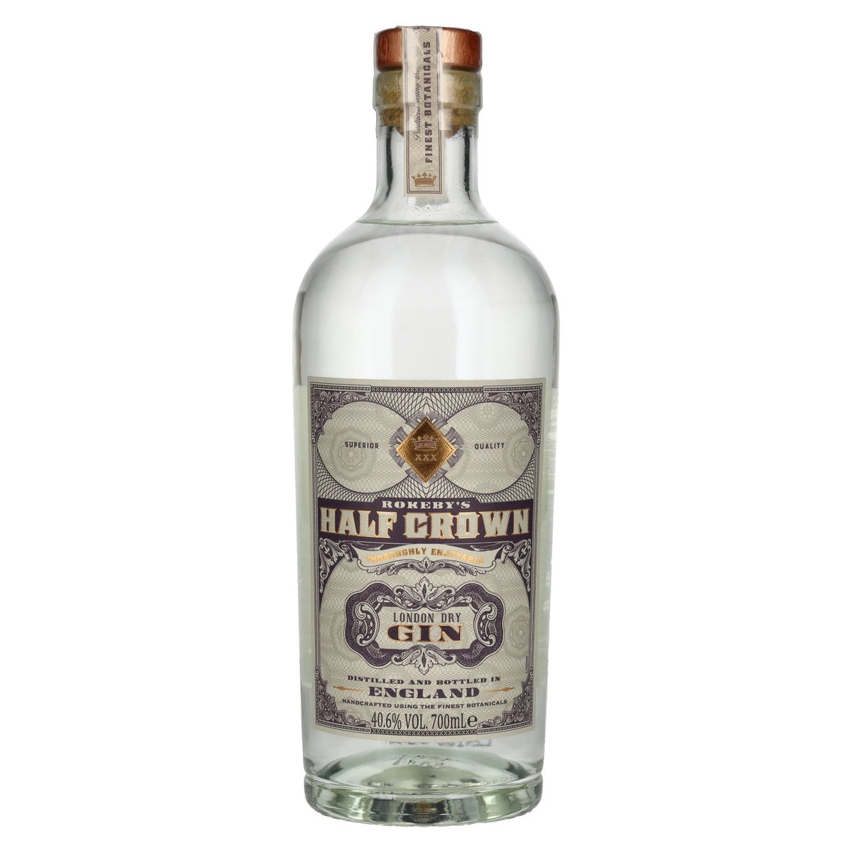 Rokeby's Half Crown London Dry Gin 40.6% ABV 0.7l