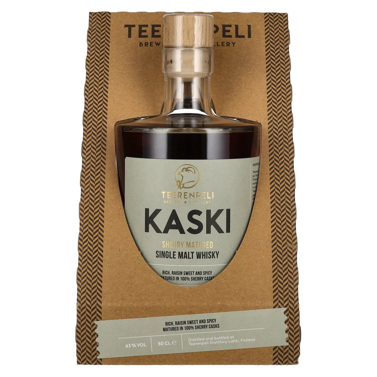 Teerenpeli KASKI Distiller's Choice Single Malt Whisky 100% Sherry Cask 43% Vol. 0,5l in Geschenkbox