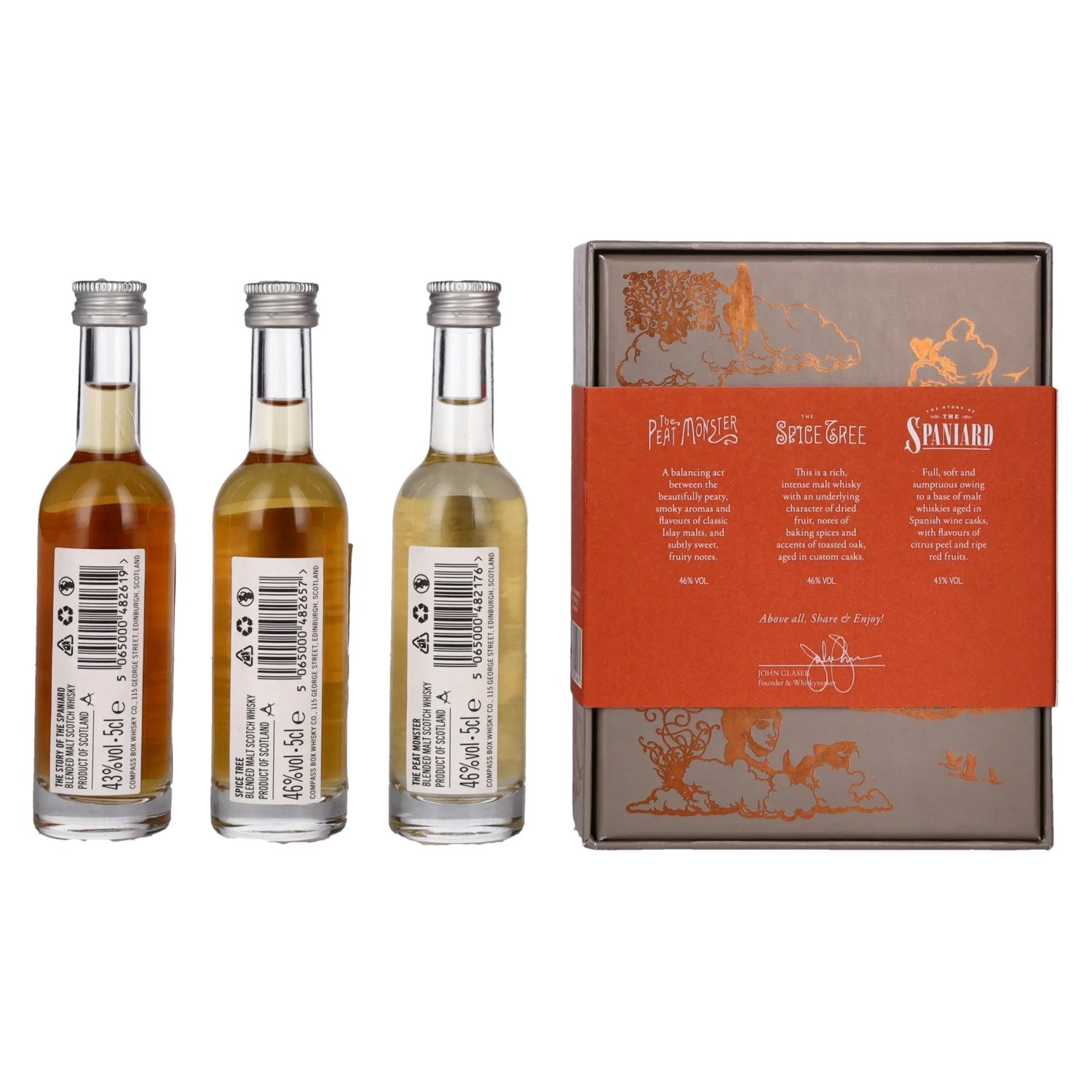 Compass Box Blended Malt Whisky Collection 45% Vol. 3x0,05l in gift box