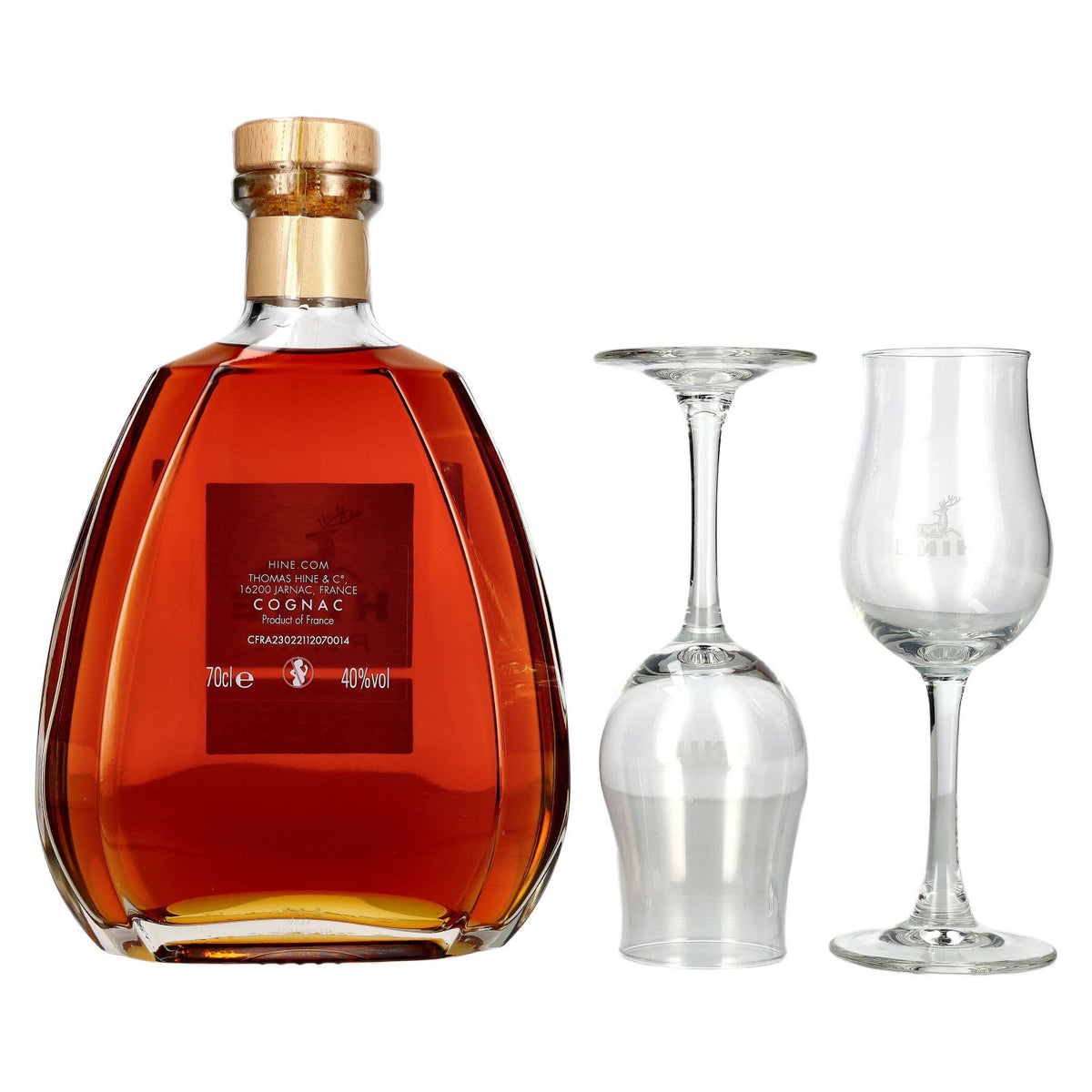 Hine RARE VSOP The Original Fine Champagne Cognac 40% vol. 0.7 l in a gift box with 2 glasses