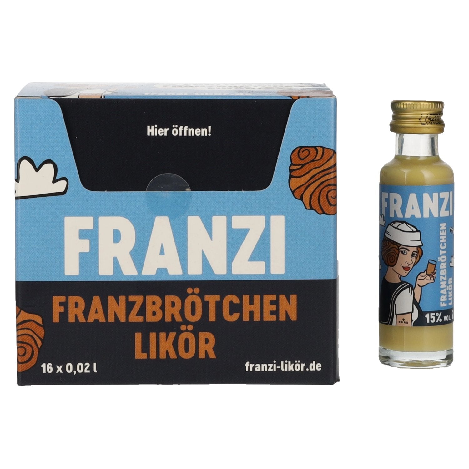 Franzi Franzbrötchen Likör 15% vol. 16x0,02l