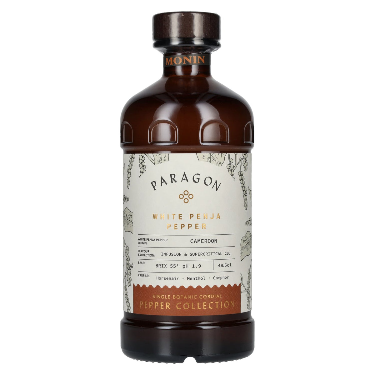 Monin Paragon WHITE PENJA PEPPER Single Botanic Cordial Pepper Collection 0,485 l