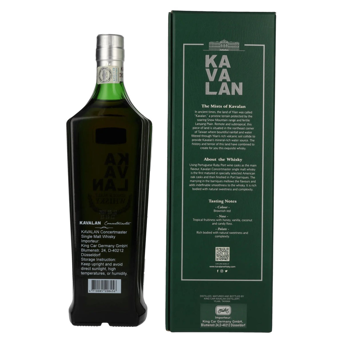 Kavalan CONCERTMASTER Port Cask Finish Single Malt Whisky 40% Vol. 0,7l in Geschenkbox