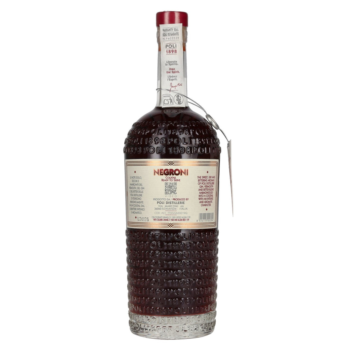 Poli Negroni Cocktail Liqueur 25% vol. 0.7 l