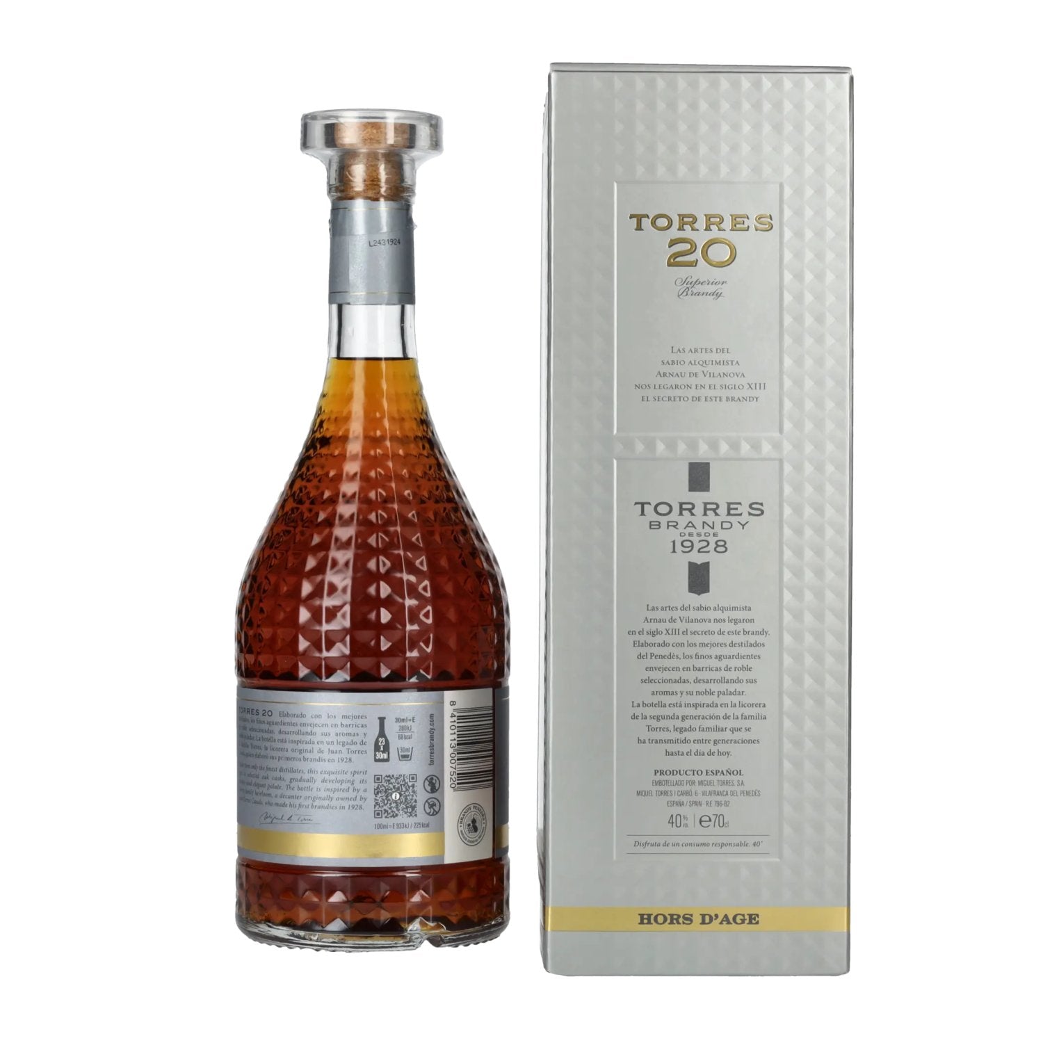 Torres 20 HORS D'AGE Superior Brandy 40% Vol. 0,7l in gift box