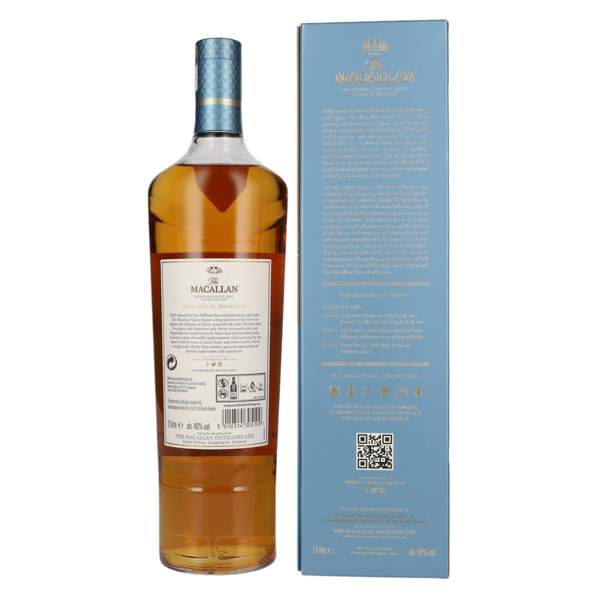 The Macallan QUEST Highland Single Malt 40% Vol. 1l in Geschenkbox