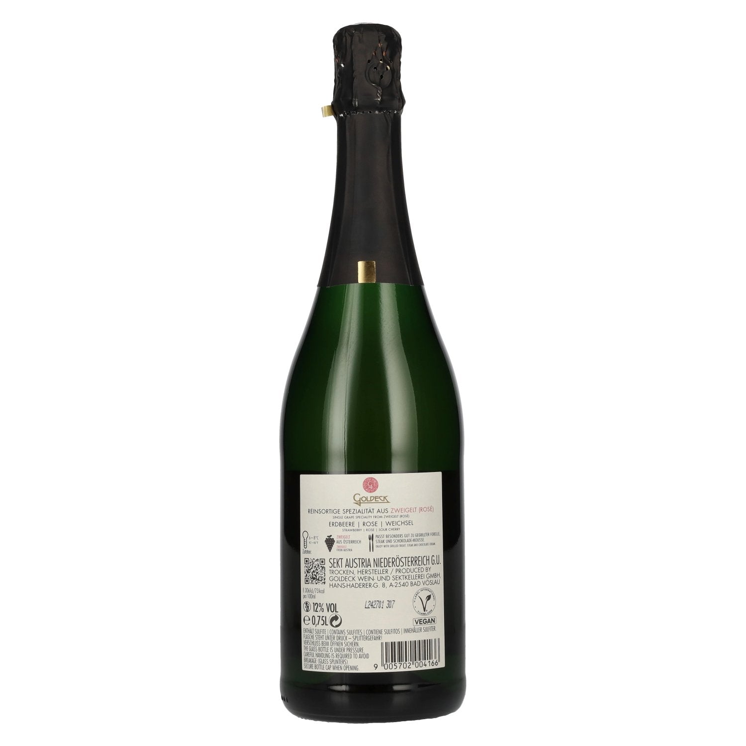 Goldeck Zweigelt Rosé Sekt Autriche 12% Vol. 0,75l