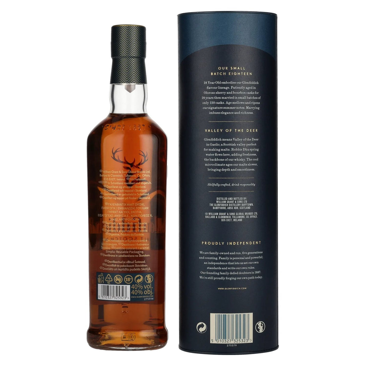 Glenfiddich 18 Years Old OUR SMALL BATCH 18 40% vol. 0,7 l in geschenkverpakking