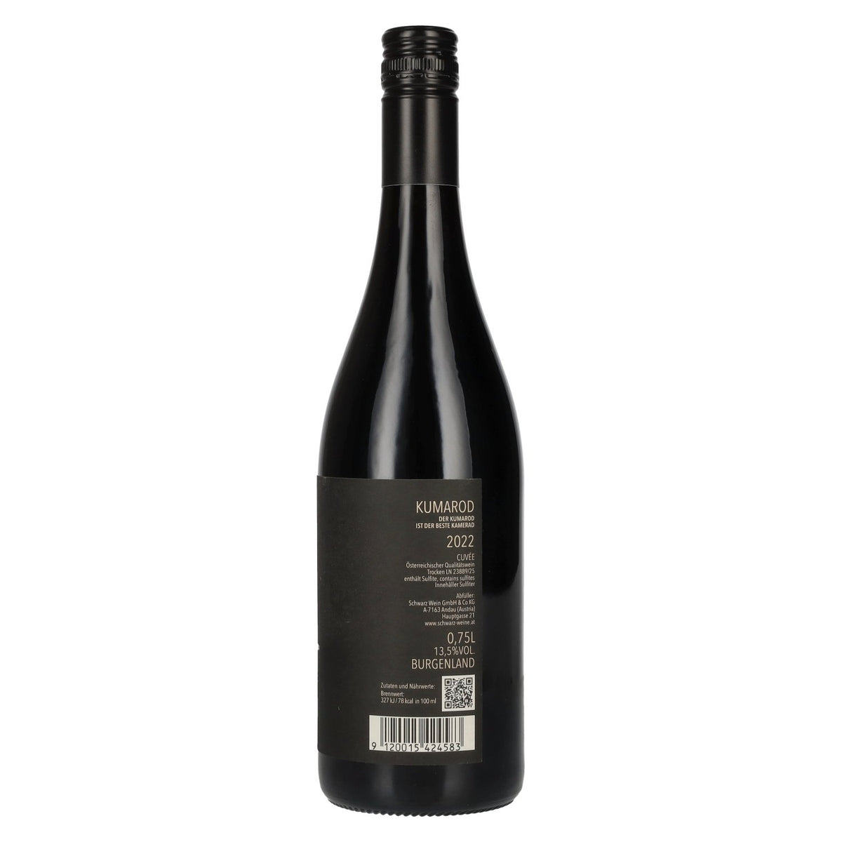 Zwart KUMAROD CUVÉE ROOD 2022 13,5% vol. 0,75 l
