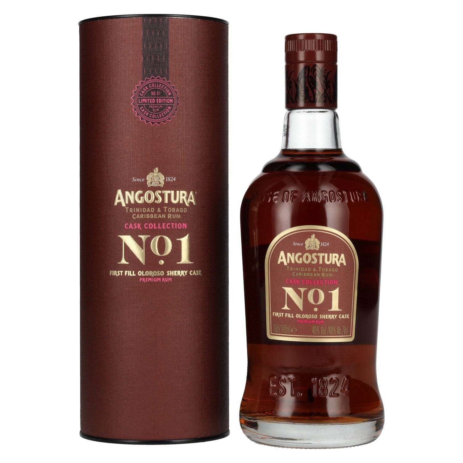 Angostura No. 1 CASK COLLECTION First Fill Oloroso Sherry Cask Premium Rum 40% Vol. 0,7l in Geschenkbox