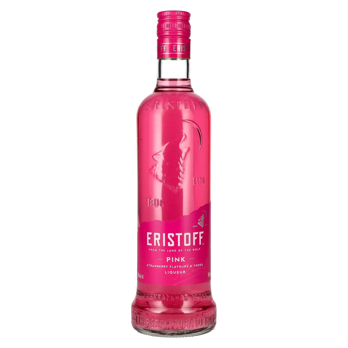 Eristoff PINK Strawberry Flavours &amp; Vodka-likeur 18% vol. 0,7 l