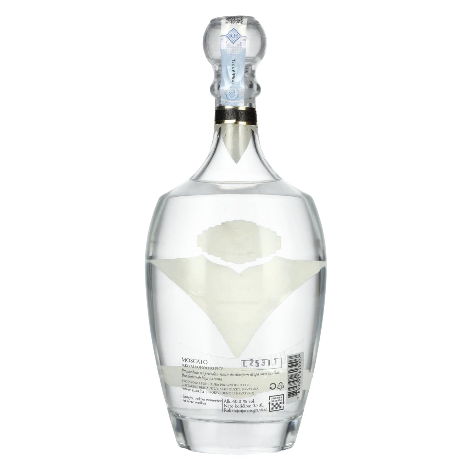 Aura Grappa Moscato 40% vol. 0,7l