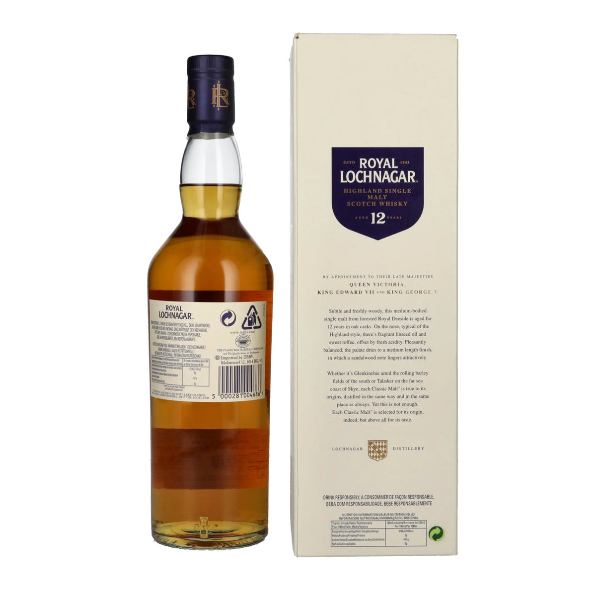 Royal Lochnagar 12 Years Old Highland Single Malt 40% vol. 0,7 l in geschenkverpakking