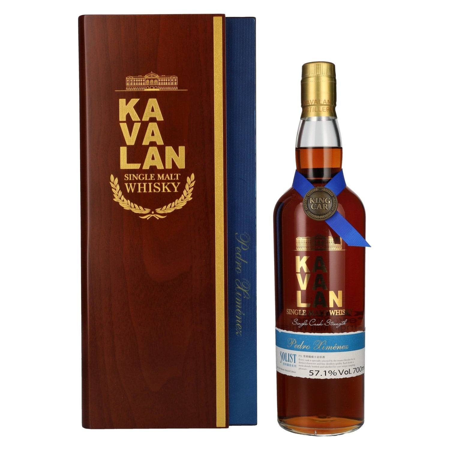 Kavalan SOLIST Pedro Ximénez Single Cask Strength 57,1% Vol. 0,7l in Holzkiste