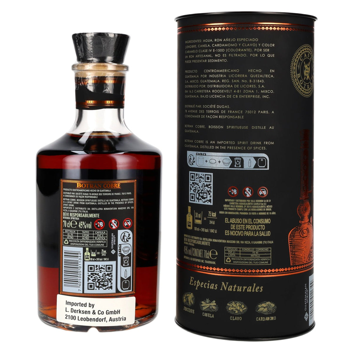 Ron Botran COBRE Spirit Drink Edición Especial 45% vol. 0,7 l in geschenkverpakking