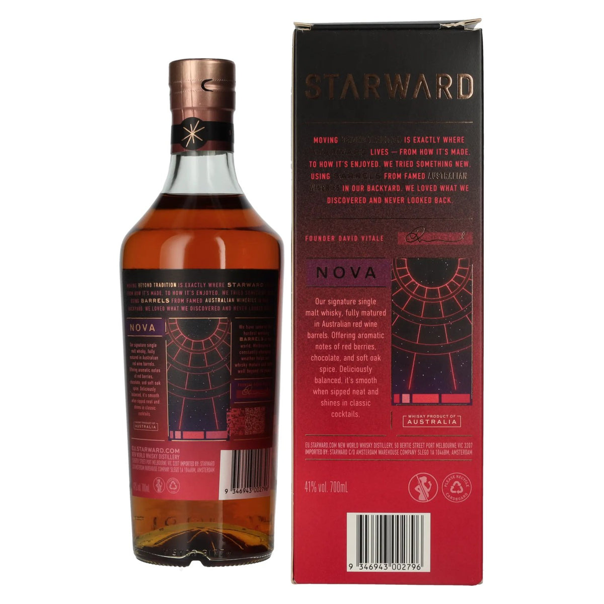 Starward NOVA Single Malt Australische whisky 41% vol. 0,7 l in geschenkverpakking
