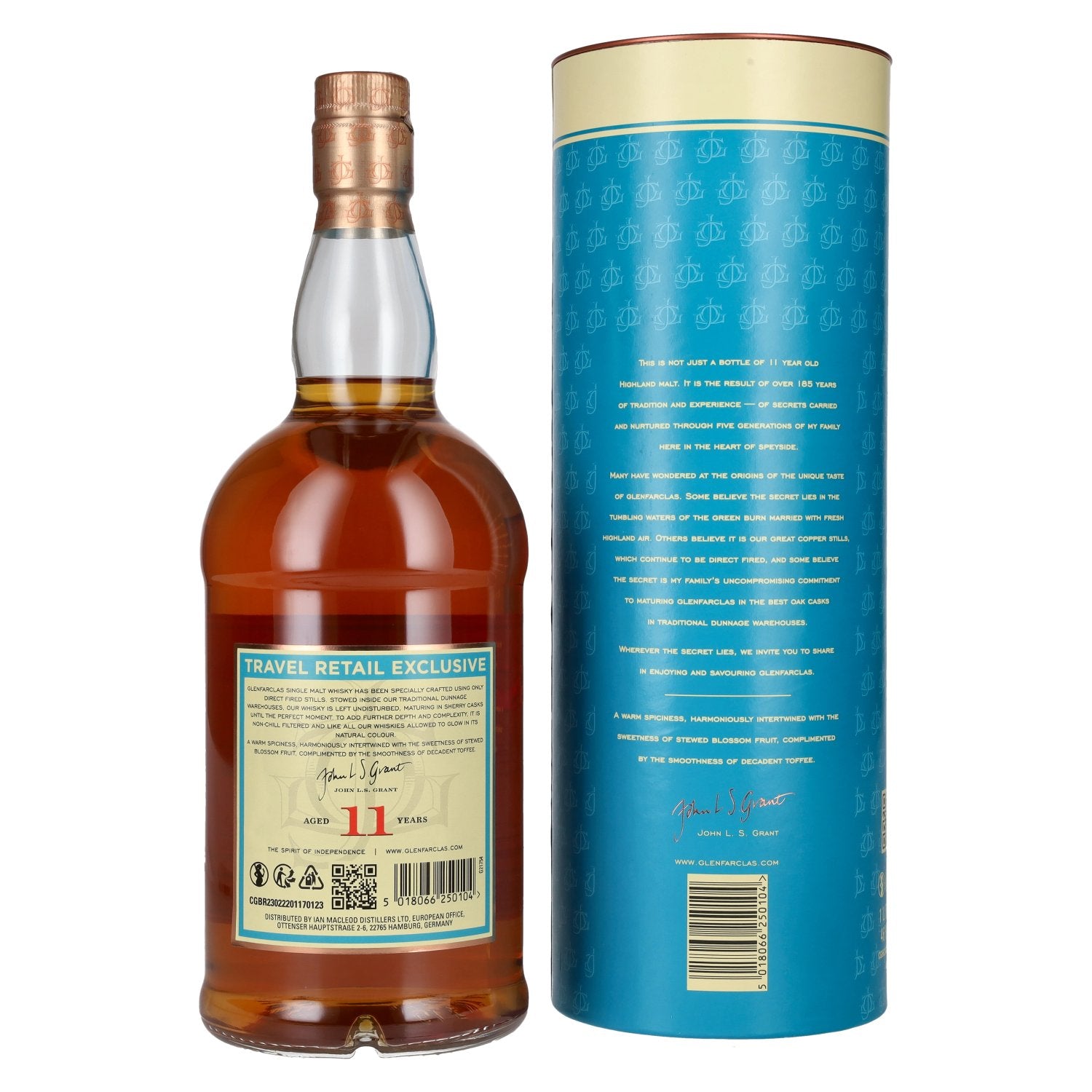 Glenfarclas 11 Years Old Highland Single Malt Scotch Whisky 46% Vol. 1l in gift box
