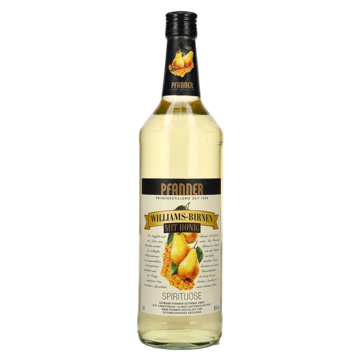 Pfanner Williams pears with honey, 35% vol., 1 litre