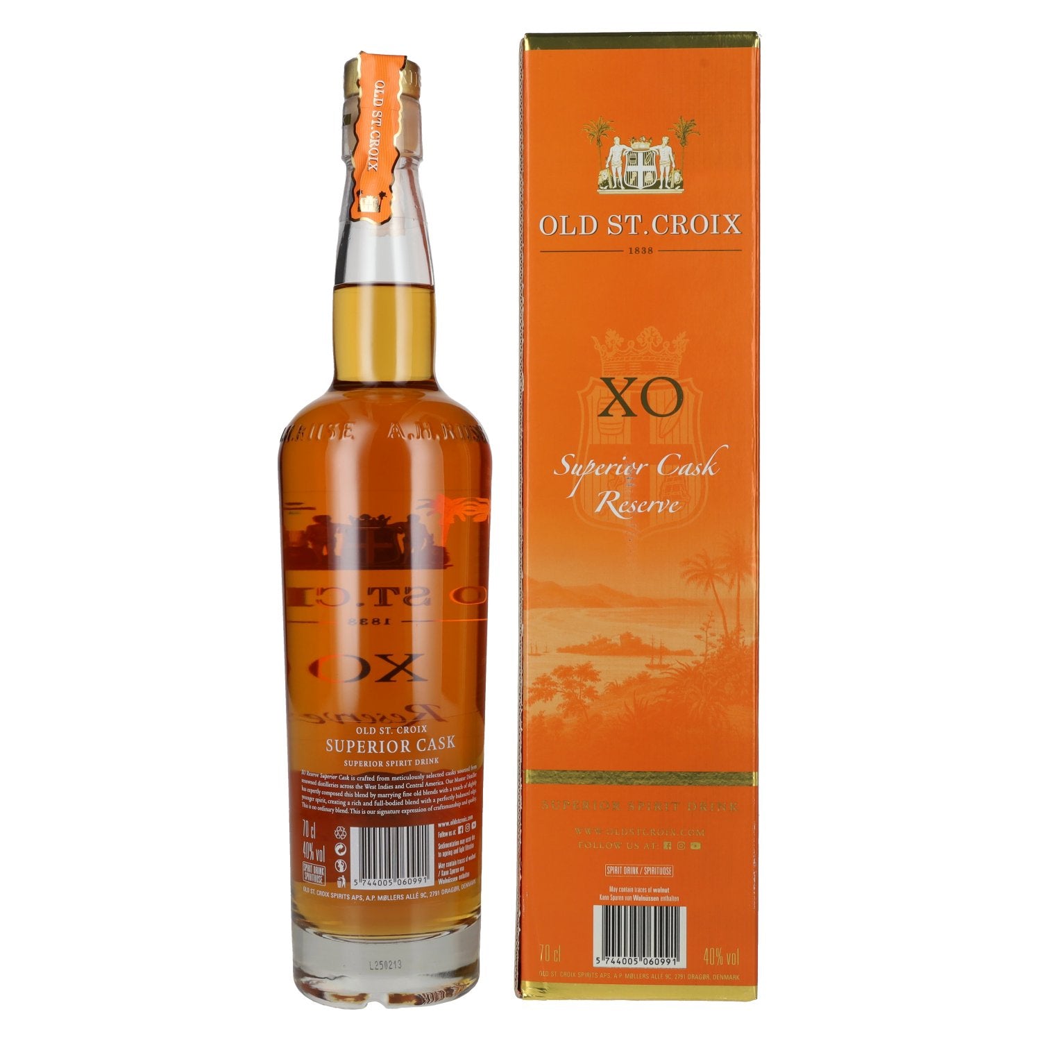 Old St. Croix A.H. Riise X.O. Reserve Superior Cask Spirit Drink 40% Vol. 0,7l in Geschenkbox