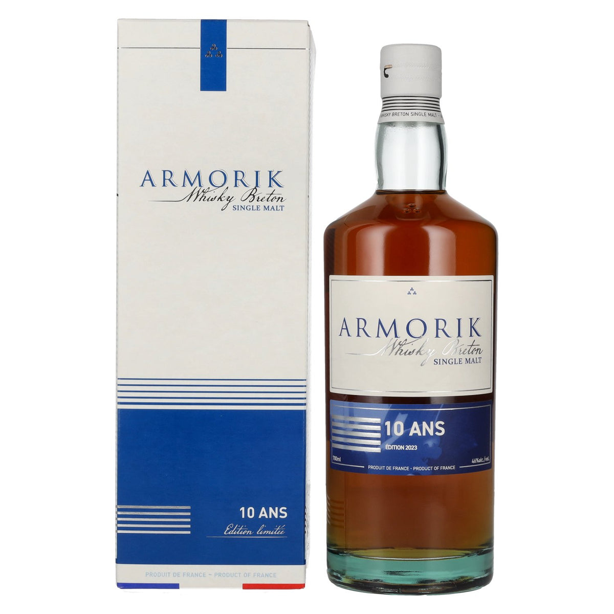 Armorik 10 Ans Whisky Breton Single Malt Limited Edition 2023 46% ABV 0.7l in a gift box
