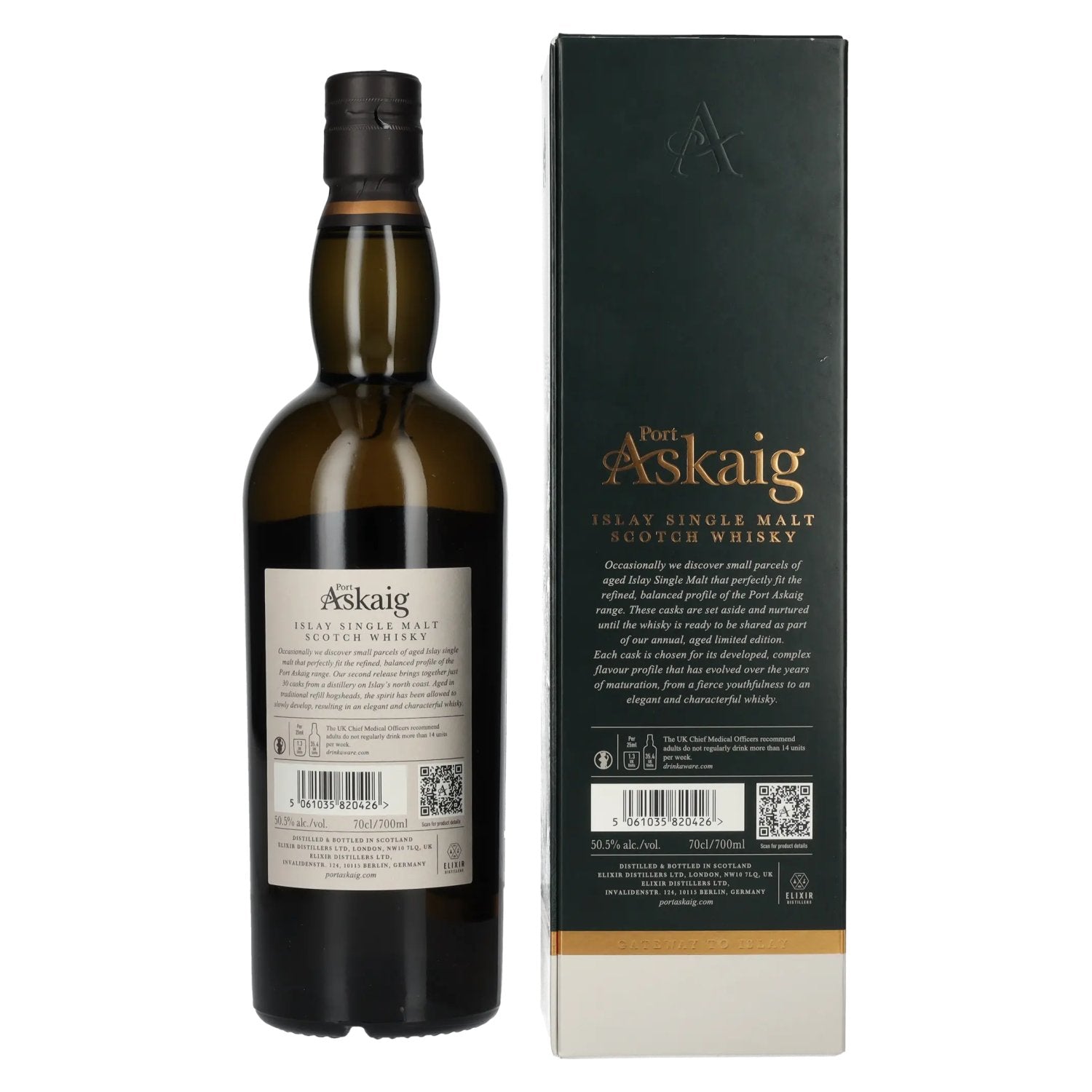 Port Askaig Islay 15 Years Old Islay Single Malt Limited Edition 2024 50,5% Vol. 0,7l en coffret cadeau