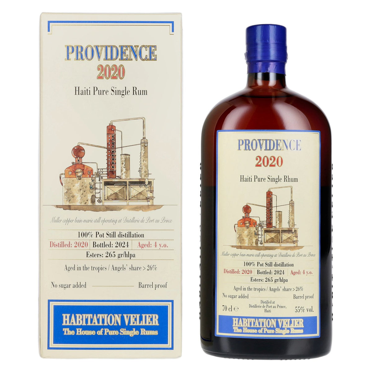 Habitation Velier PROVIDENCE Haïti Pure Single Rum 2020 55 % vol. 0,7 l dans un coffret cadeau