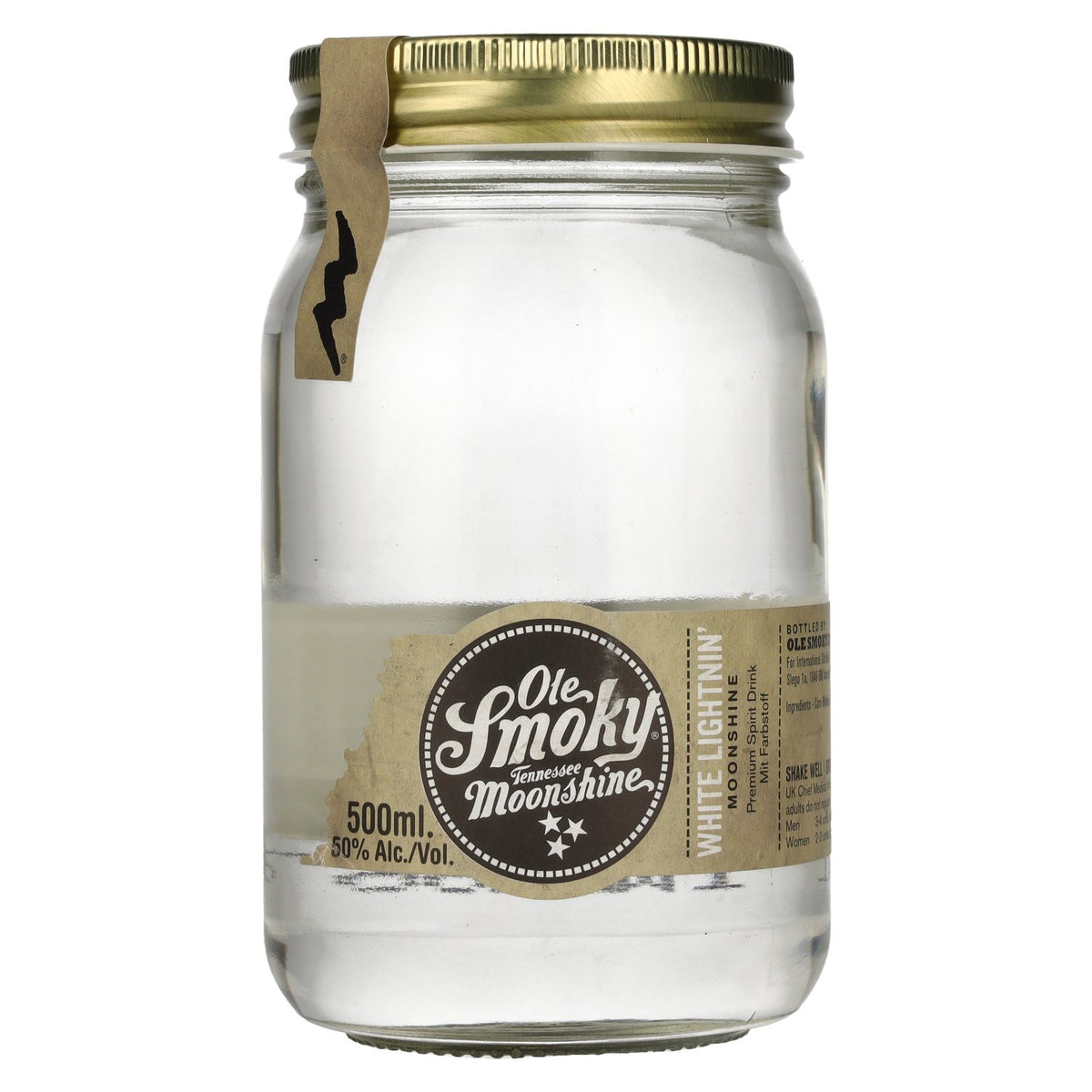 Ole Smoky Tennessee Moonshine WHITE LIGHTNIN' 50 % vol. 0,5 l