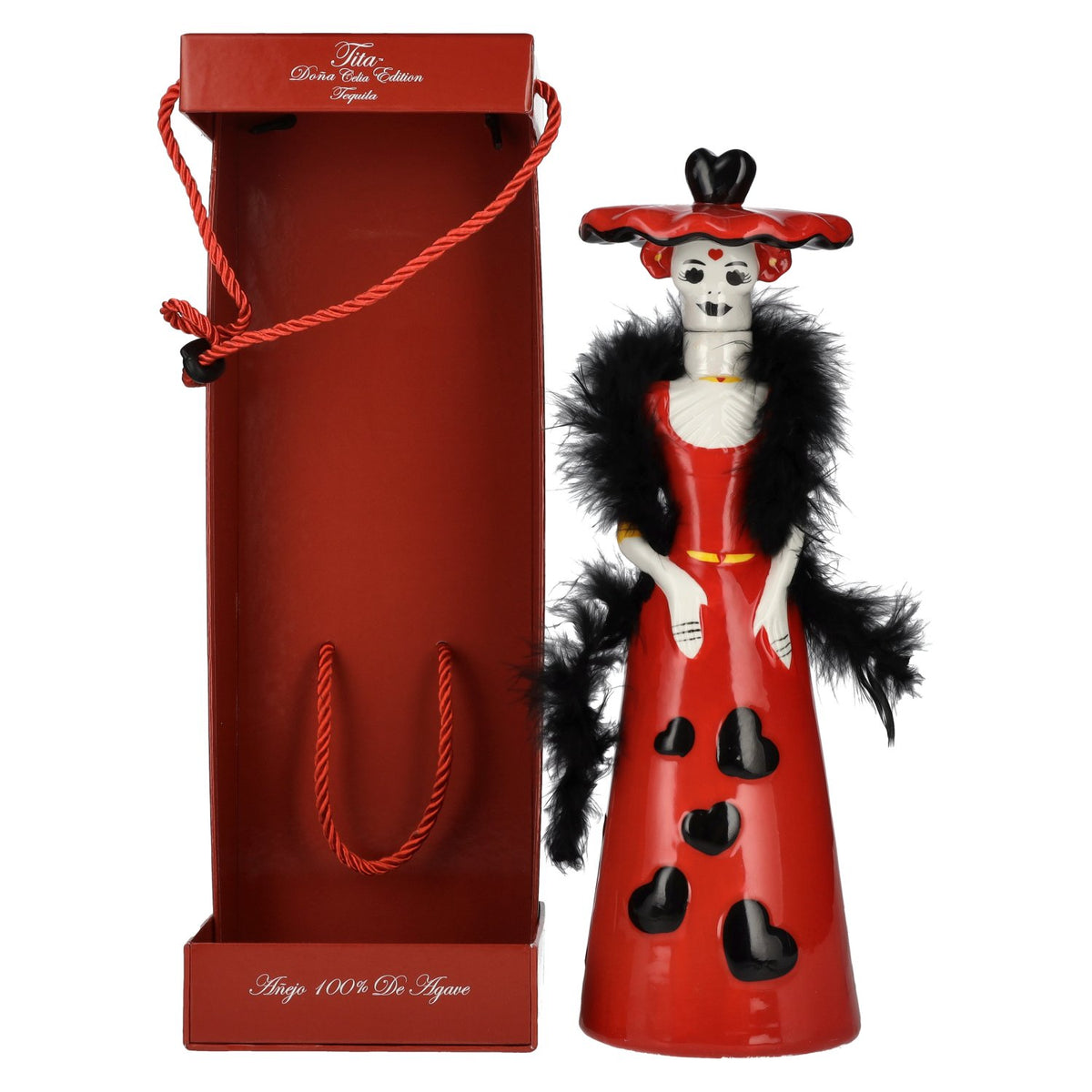 Dona Celia Tequila Añejo 100 % d'agave, 40 % vol., 0,7 l, dans un coffret cadeau