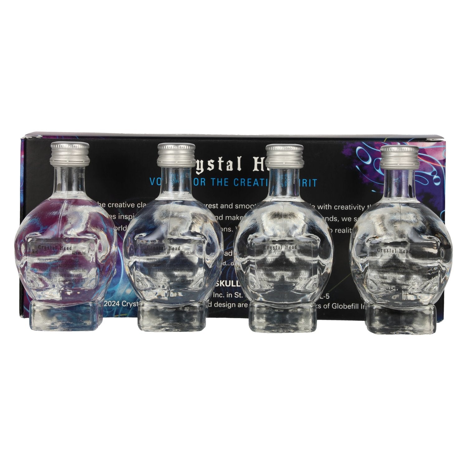 Crystal Head Vodka 40% Vol. 4x0,05l in Geschenkbox