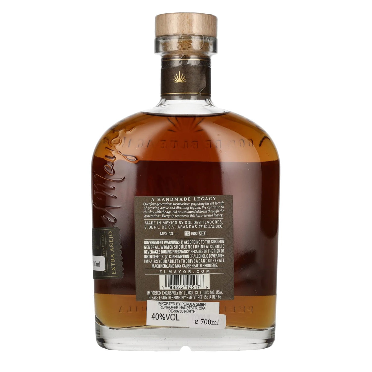El Mayor Extra Añejo Tequila 100% Agave 40% ABV 0.7 litres