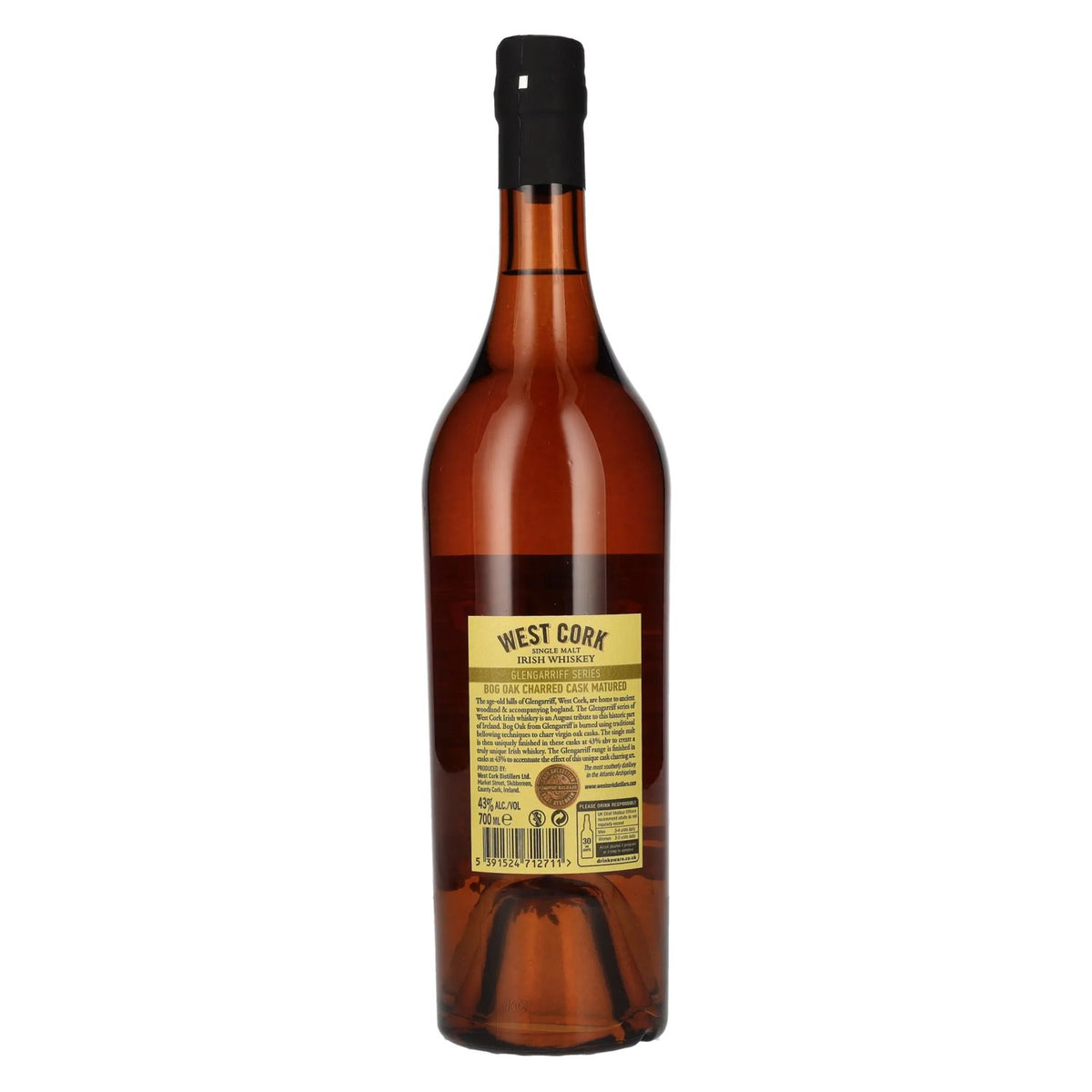 West Cork Glengarriff Series BOG OAK CHARRED CASK Single Malt Irish Whiskey 43% vol. 0.7 l
