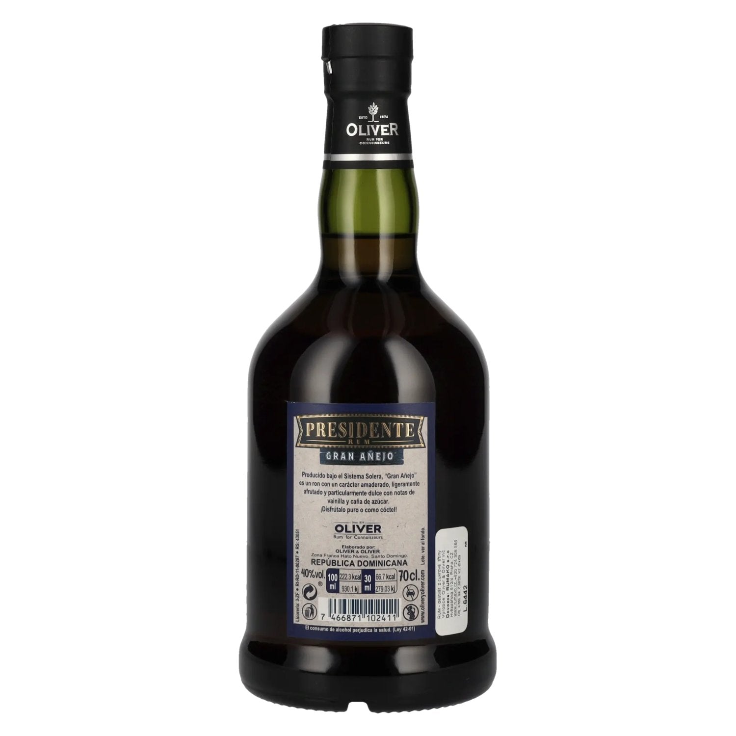 Presidente Marti Gran Añejo Rum 40% vol. 0,7l