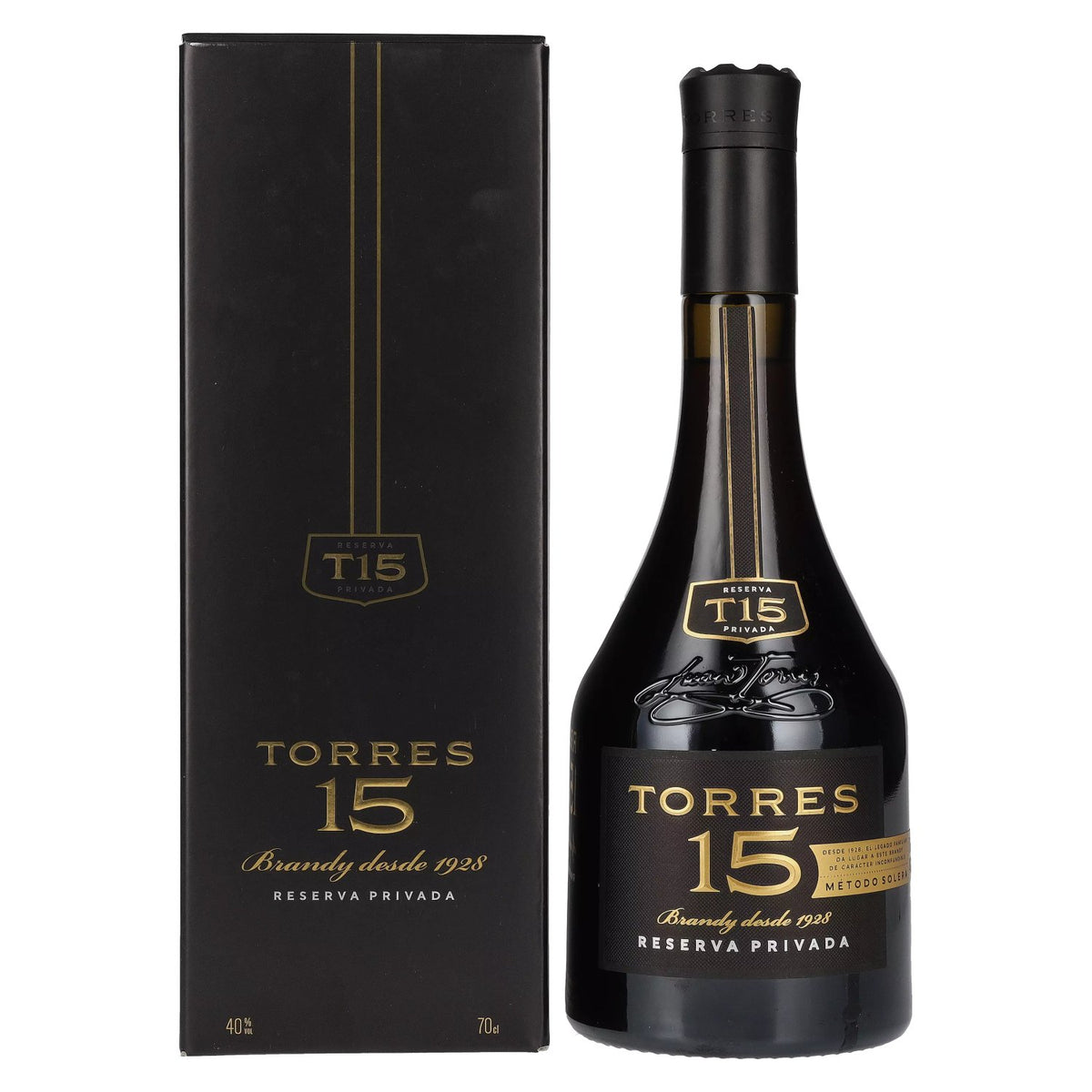 Torres 15 RESERVA PRIVADA Brandy 40% ABV 0.7l in a gift box