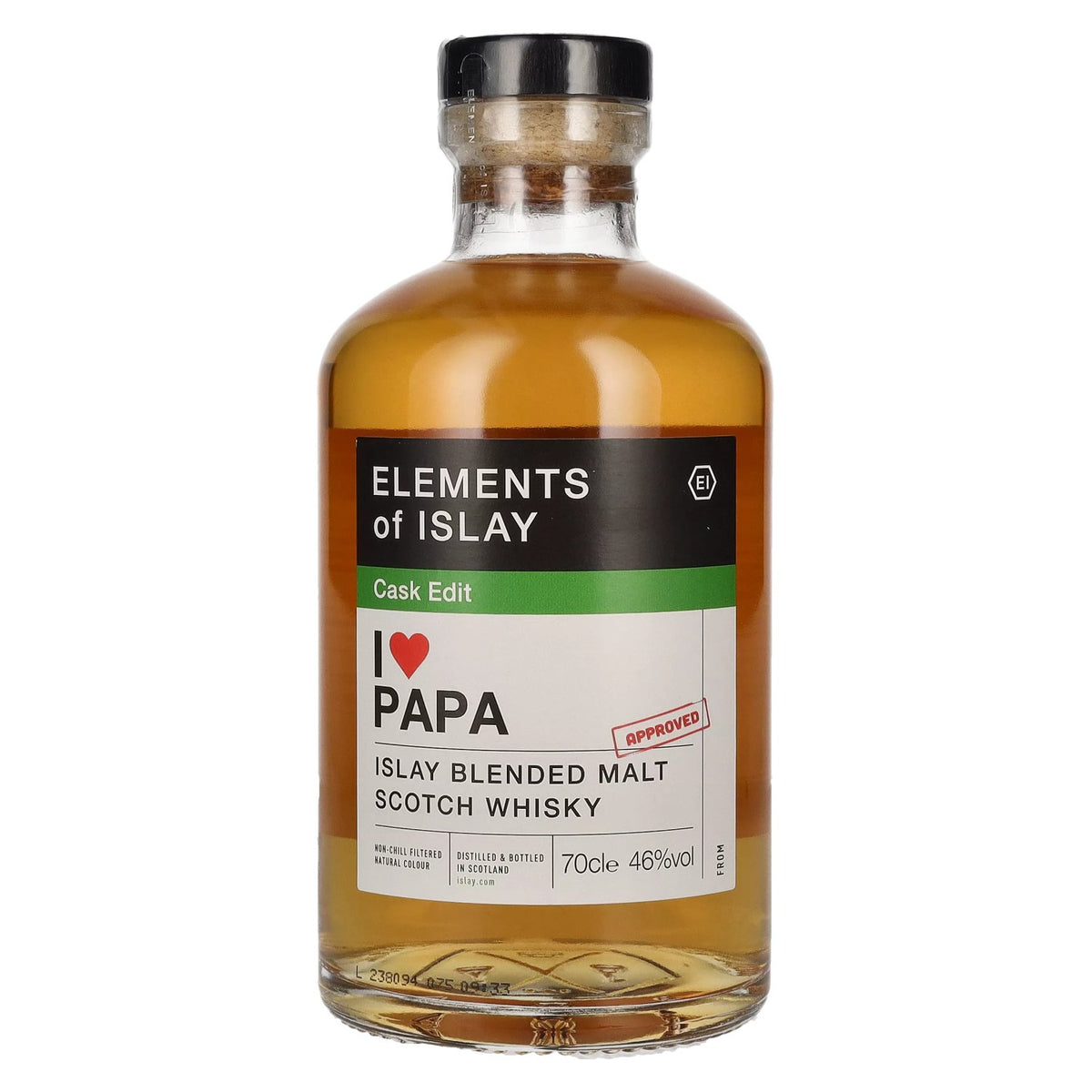 Elements of Islay Cask Edit I LOVE PAPA Islay Blended Malt 46% vol. 0,7 l