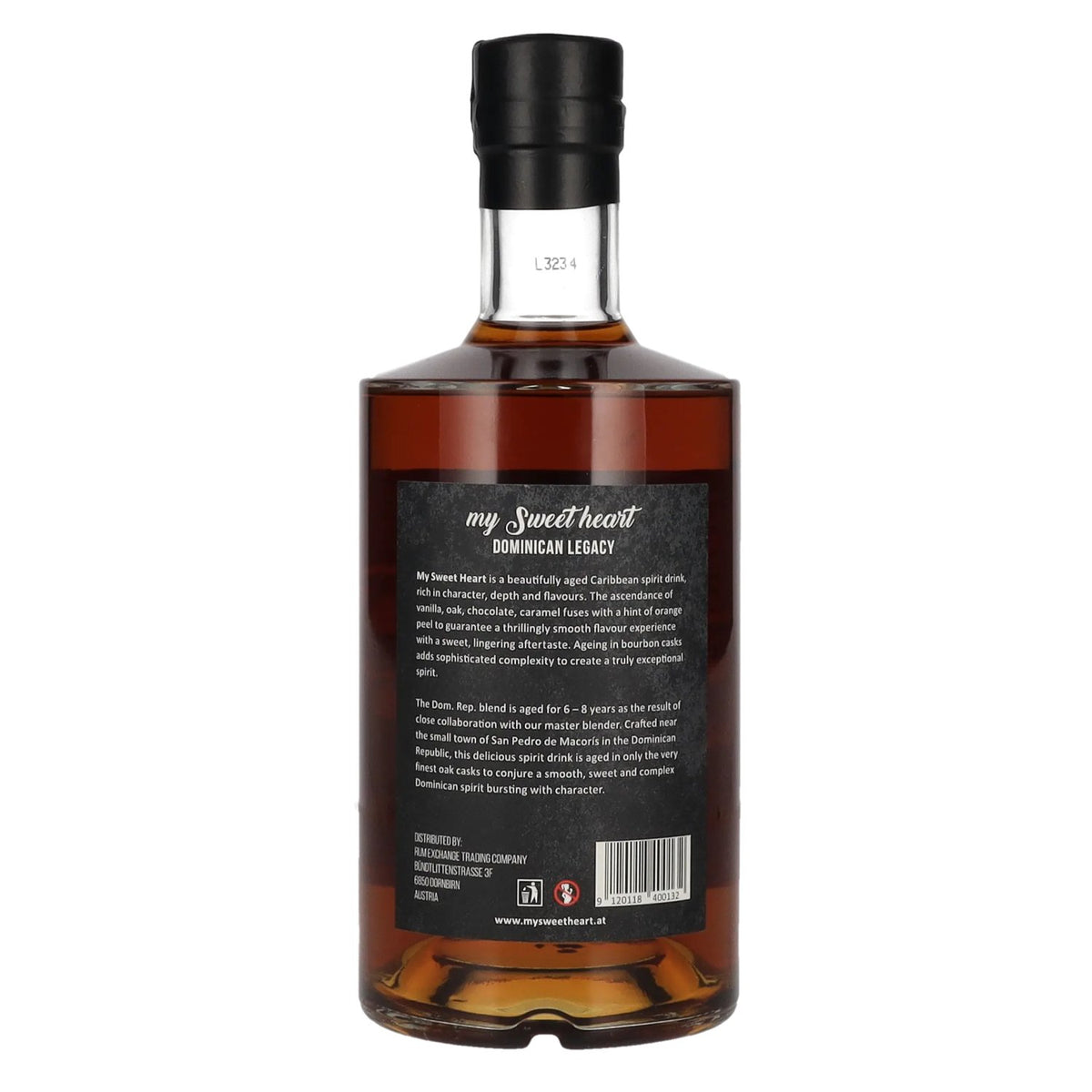 My Sweet Heart Dominican Legacy Vanilla &amp; Marzipan 40% ABV 0.7l