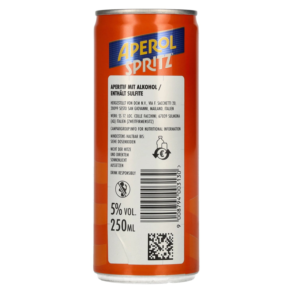 Aperol Spritz To Go 5% Vol. 24x0,25l Dosen Pfand
