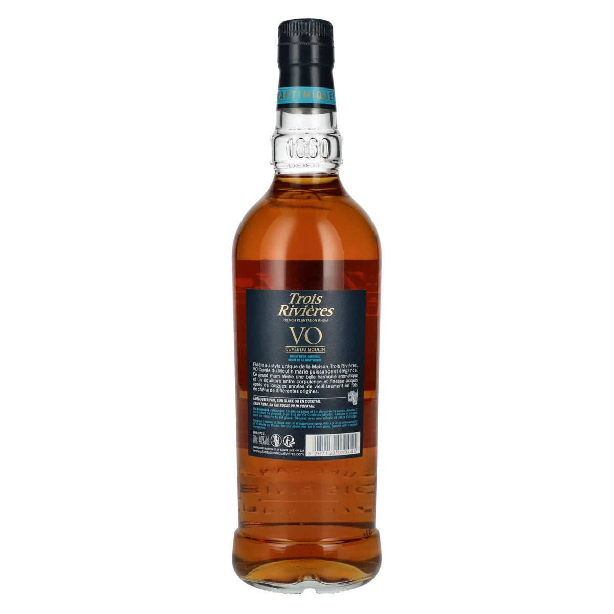 Trois Rivières VO CUVÉE DU MOULIN Rhum 40% vol. 0.7 l