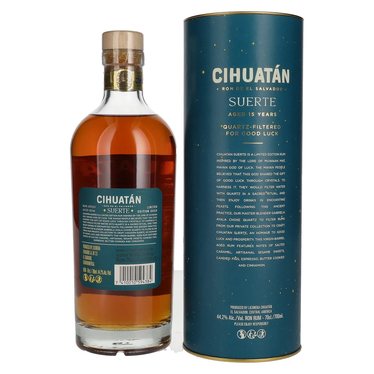 Cihuatán SUERTE Rum El Salvador Limited Edition 2023 44,2% Vol. 0,7l in gift box